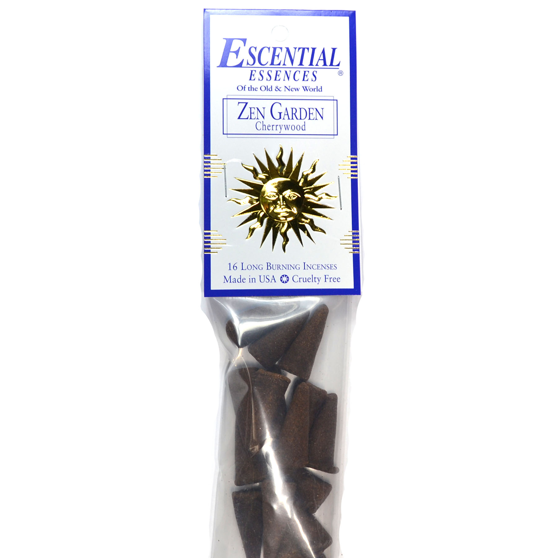 16/pk Zen Garden escential essences incense cones